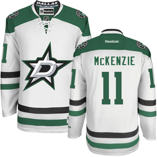 Herren Dallas Stars Eishockey Trikot Curtis McKenzie #11 Reebok Weiß Auswärts